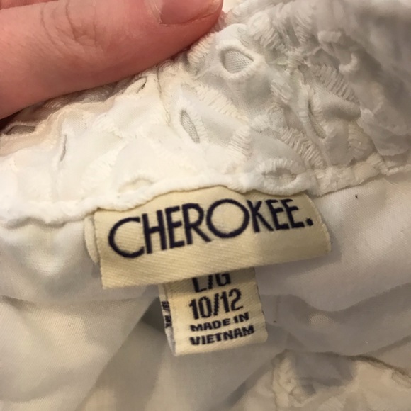 Girls Cherokee white pattern shorts - Picture 4 of 4